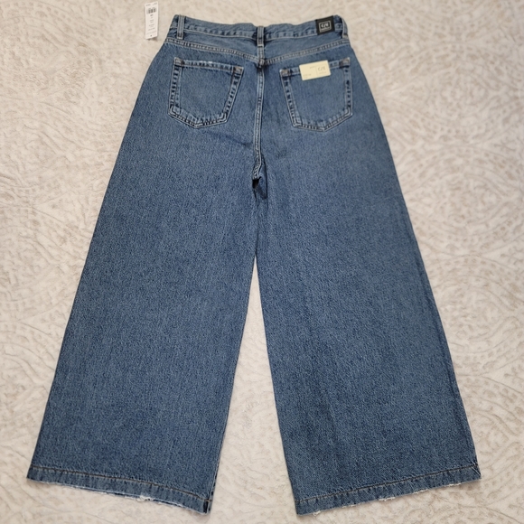 Current/Elliott Women's Wide Leg Crop Jean Size 28 NWT Bromes Blue - Picture 5 of 16